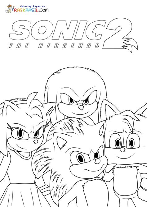 sonic 2 movie coloring pages