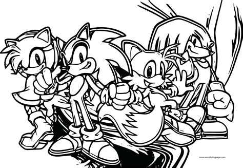 sonic and friends coloring sheet