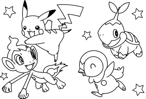 sonic and pikachu coloring pages