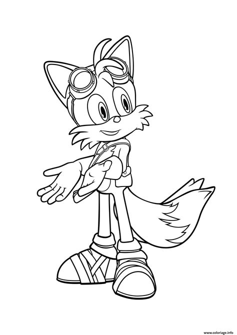 sonic boom tails coloring pages