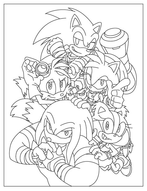 sonic characters printable coloring pages