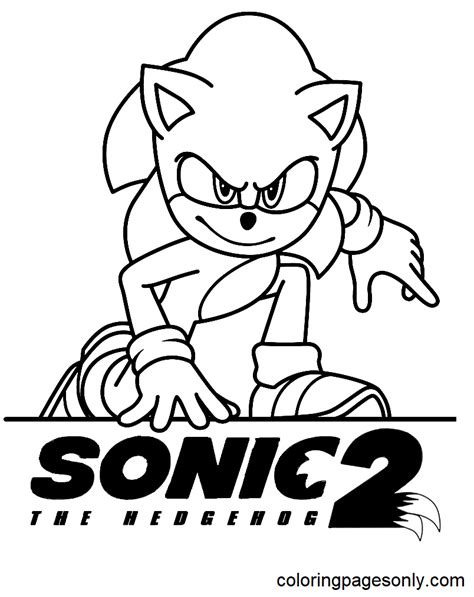 sonic coloring pages 2