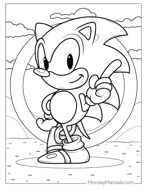 sonic coloring pages free pdf