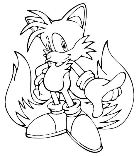 sonic coloring pages tails