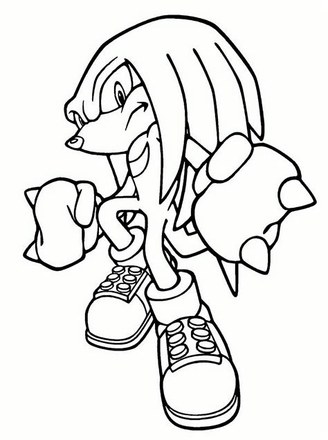 sonic knuckles coloring pages