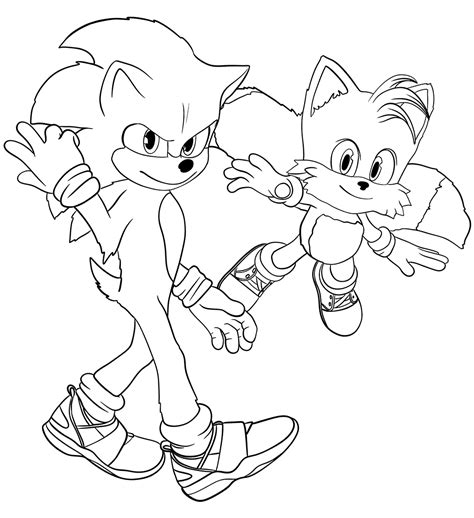 sonic movie coloring pages