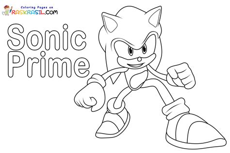 sonic prime coloring pages