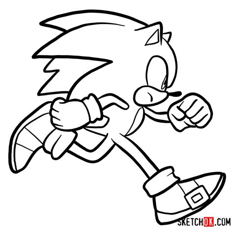 sonic running coloring pages