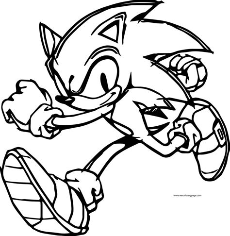 sonic running coloring pages