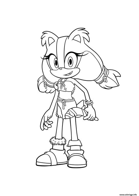 sonic sticks coloring pages