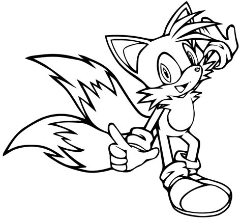 sonic tails coloring pages