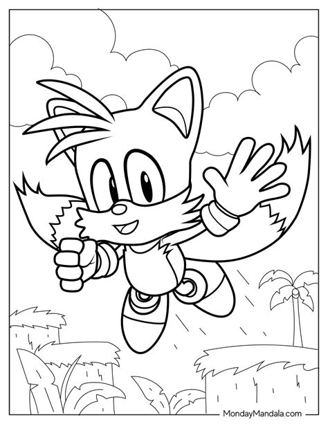 sonic tales coloring pages