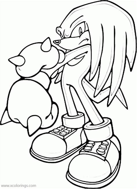 sonic the hedgehog knuckles coloring pages