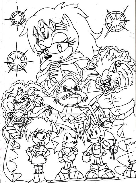 sonic underground coloring pages