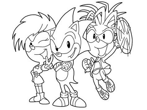 sonic underground coloring pages