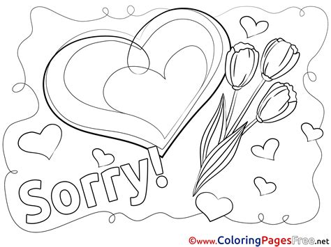sorry coloring pages