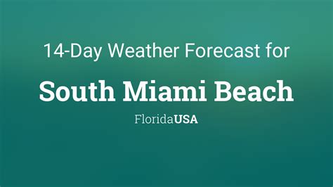 south beach miami weather march