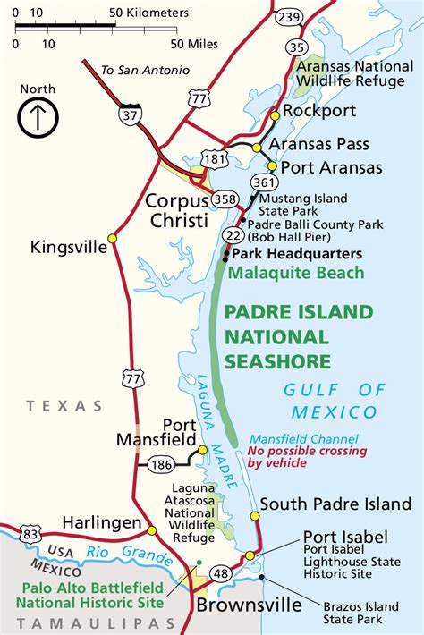 south padre island texas map
