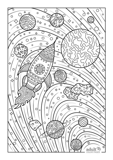 space adult coloring pages