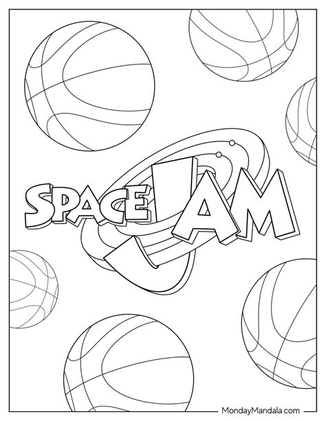 space jam logo coloring pages