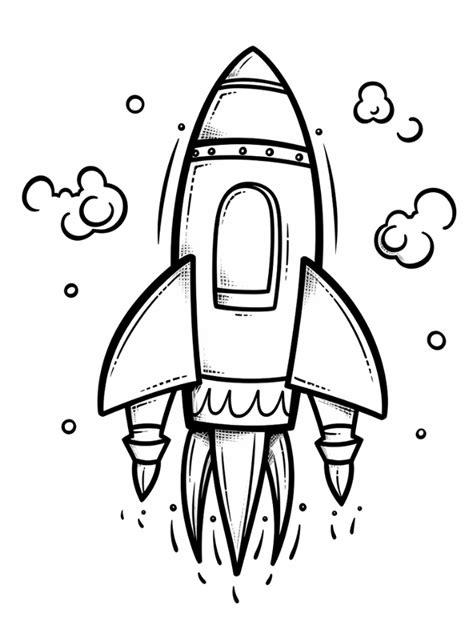 spaceship coloring page