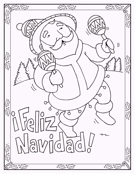 spanish christmas coloring pages