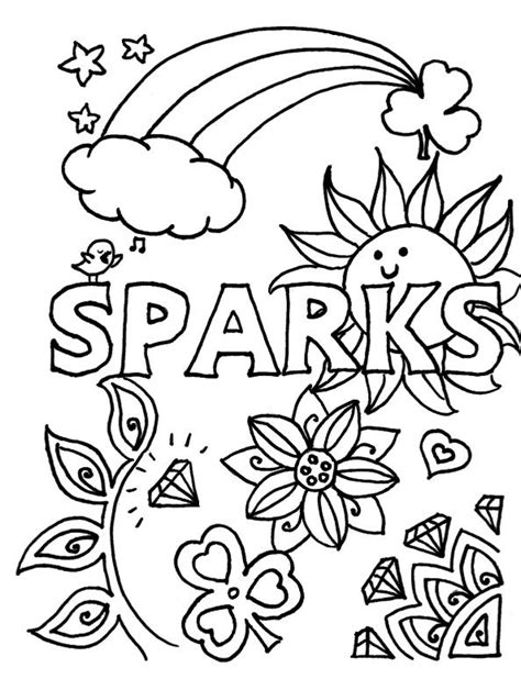 sparks coloring pages