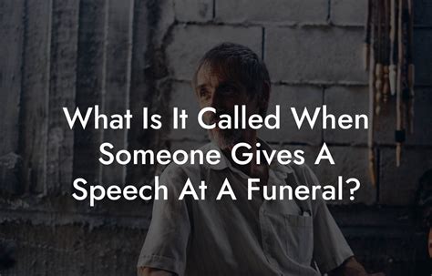 speech at a funeral is called