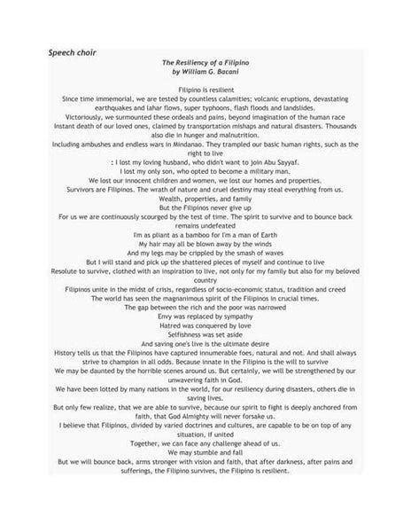 speech choir piece for elementary