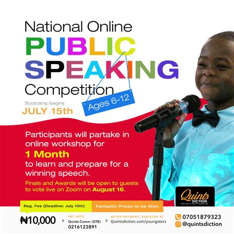 speech competition for students near me