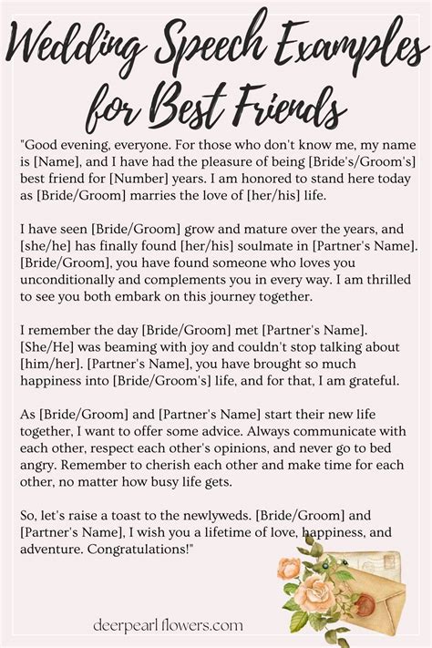 speech for best friends wedding