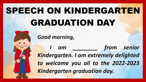 speech for graduation kindergarten
