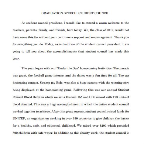speech for student council representative elementary school