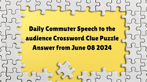speech for the audience crossword clue
