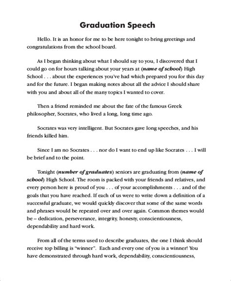 speech for the graduation ceremony