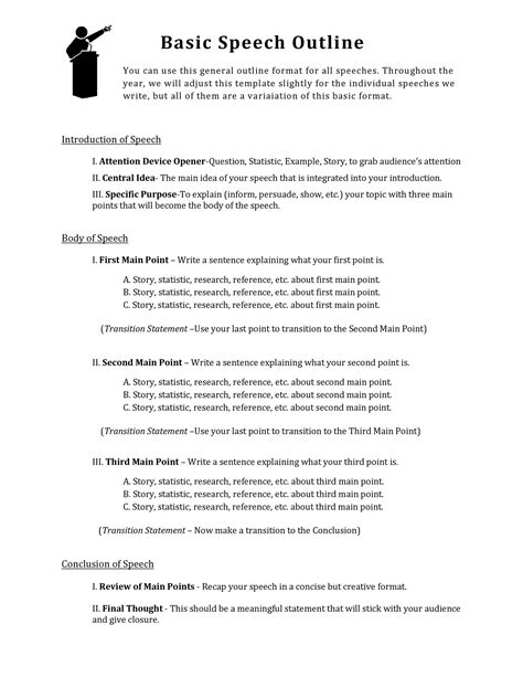 speech format sample
