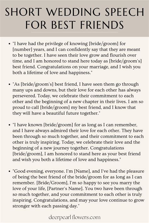 speech ideas for best friend's wedding