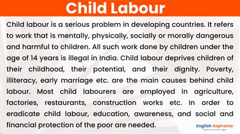 speech on child labour in 300 words