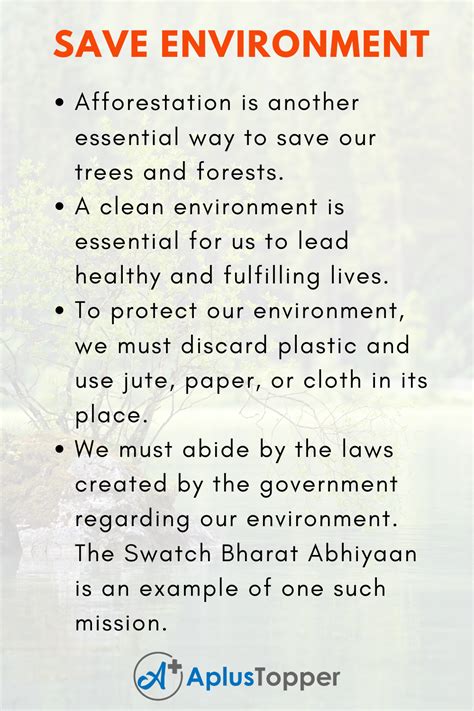 speech on how to save environment