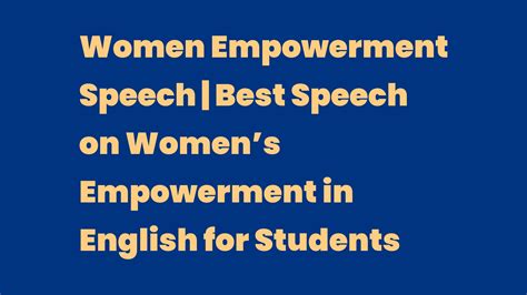 speech on women empowerment for students