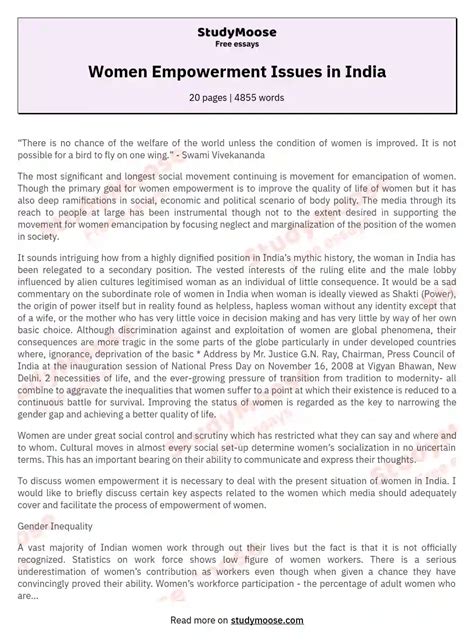 speech on women empowerment in india