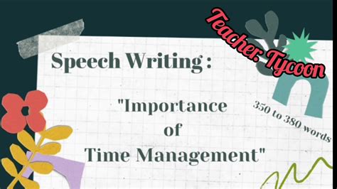 speech writing on importance of time management