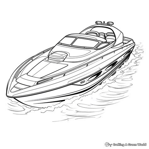 speed boat coloring pages