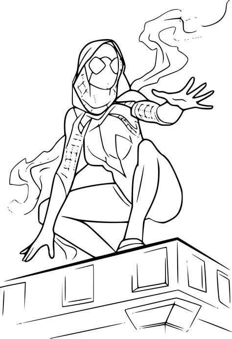 spider gwen coloring pages