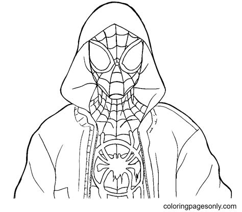 spider man miles morales coloring pages