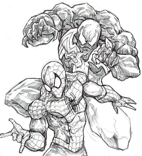 spider man vs venom coloring pages