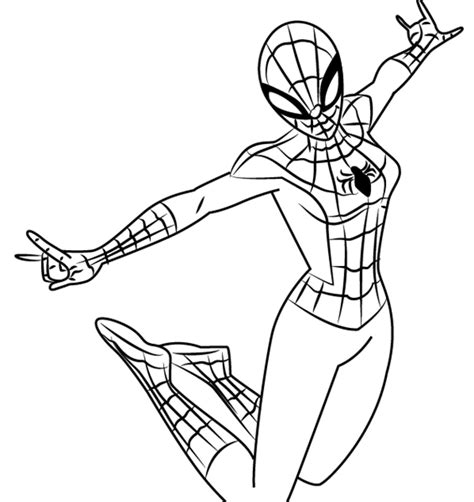 spider woman coloring pages