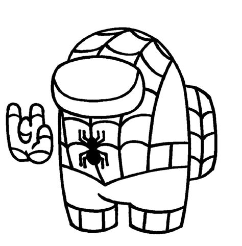 spiderman among us coloring pages