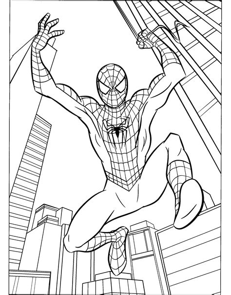 spiderman colouring pages pdf