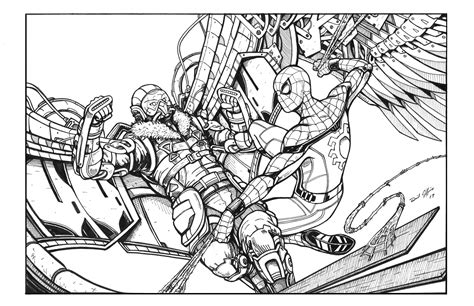 spiderman homecoming coloring pages